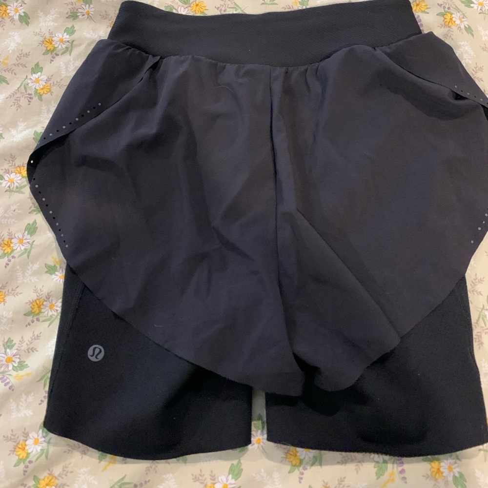 Lululemon | Zoned In High-Rise 2-in-1 Short Black Size 4